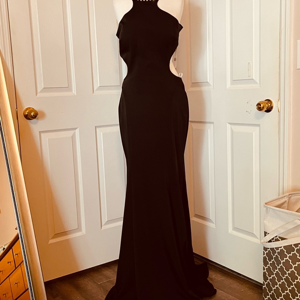 Black one piece very open sides gown